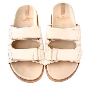 Sam Edelman Leather Slides Eliana White Adjustable Lug‎ Sole Women’s Size 8.5 US